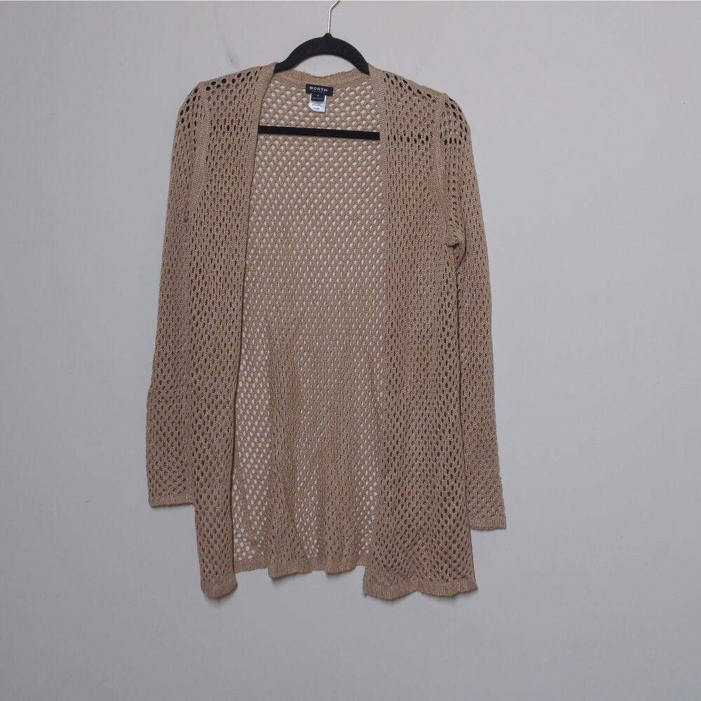 Worth New York Open Weave Cardigan in Tan / Beige- Size P - EUC - Picture 3 of 7